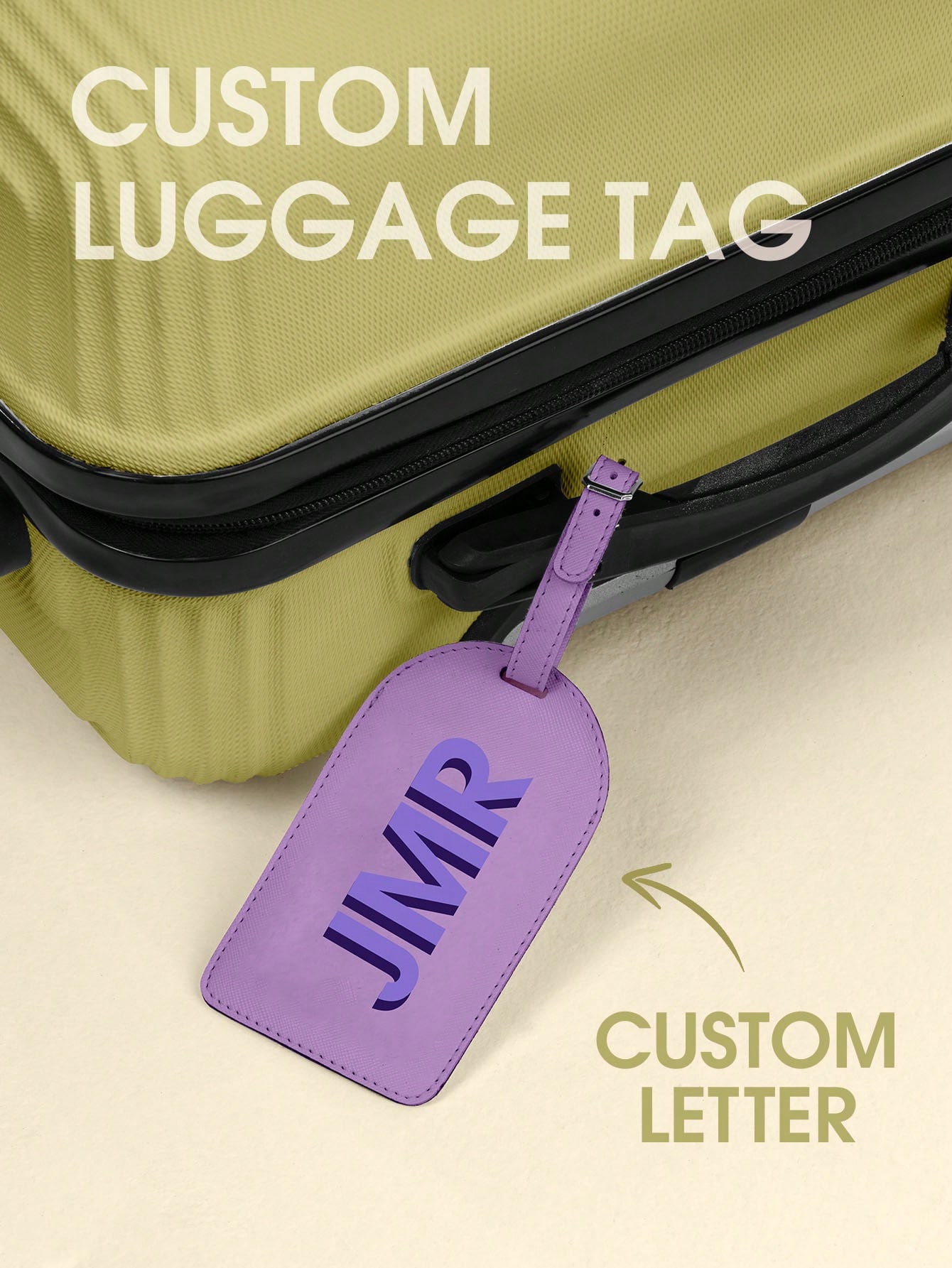 Travel Accessories New - Personalisierter Kofferanhänger mit Initialen, individueller Buchstaben-Anhänger