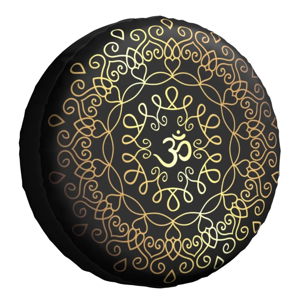 Travel Yoga Accessories - Golden Om Mandala Reserveradabdeckung für Mitsubishi