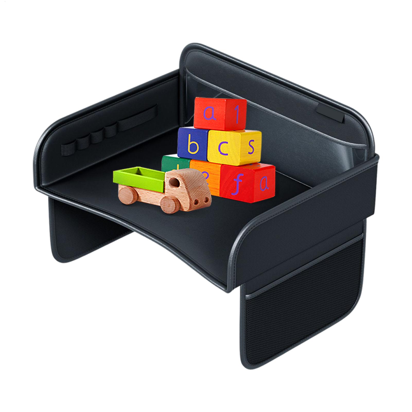 Travel Accessories Leather - Kinder-Auto-Esstisch, universeller Auto-Sitz-Reisetisch, Rücksitz-Spielzeug-Organizer, Tischhalter für