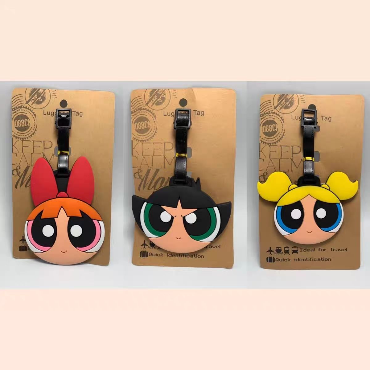 Travel Accessories New - Anime Powerpuff Girls Taschenanhänger Kawaii Cartoon