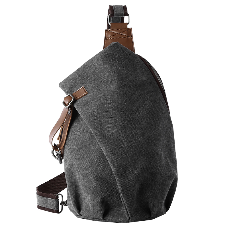 Travel Accessories Leather - MTE ELAN Große Retro Canvas Umhängetasche