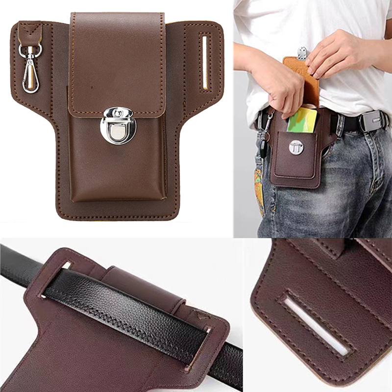 Travel Accessories Leather - Mode Männer Multifunktions-Pu Leder Hüft tasche