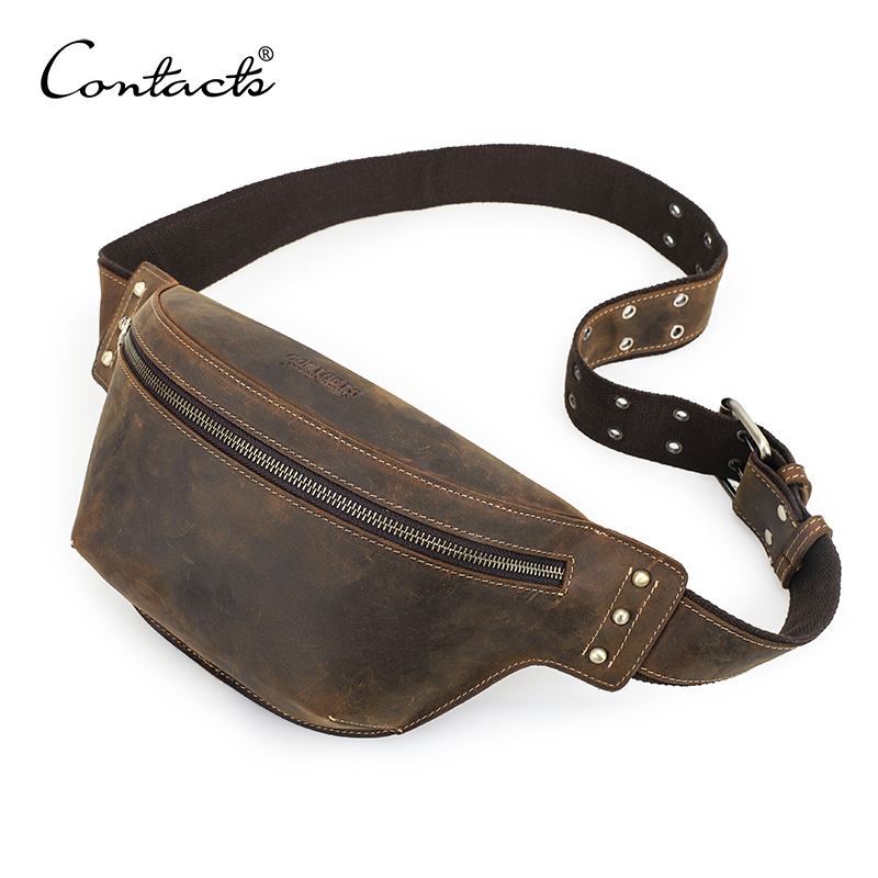 Travel Accessories Leather - CONTACT'S Hüfttaschen aus echtem Leder, Crazy