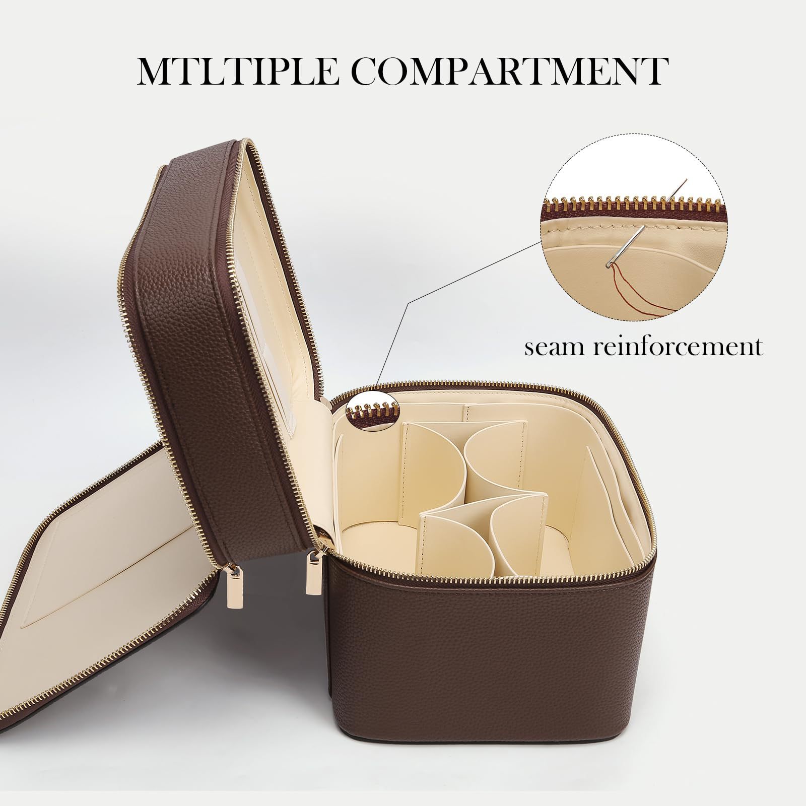 Große Kapazität Doppelschichti – Travel Accessories Leather Bewertung und Preis